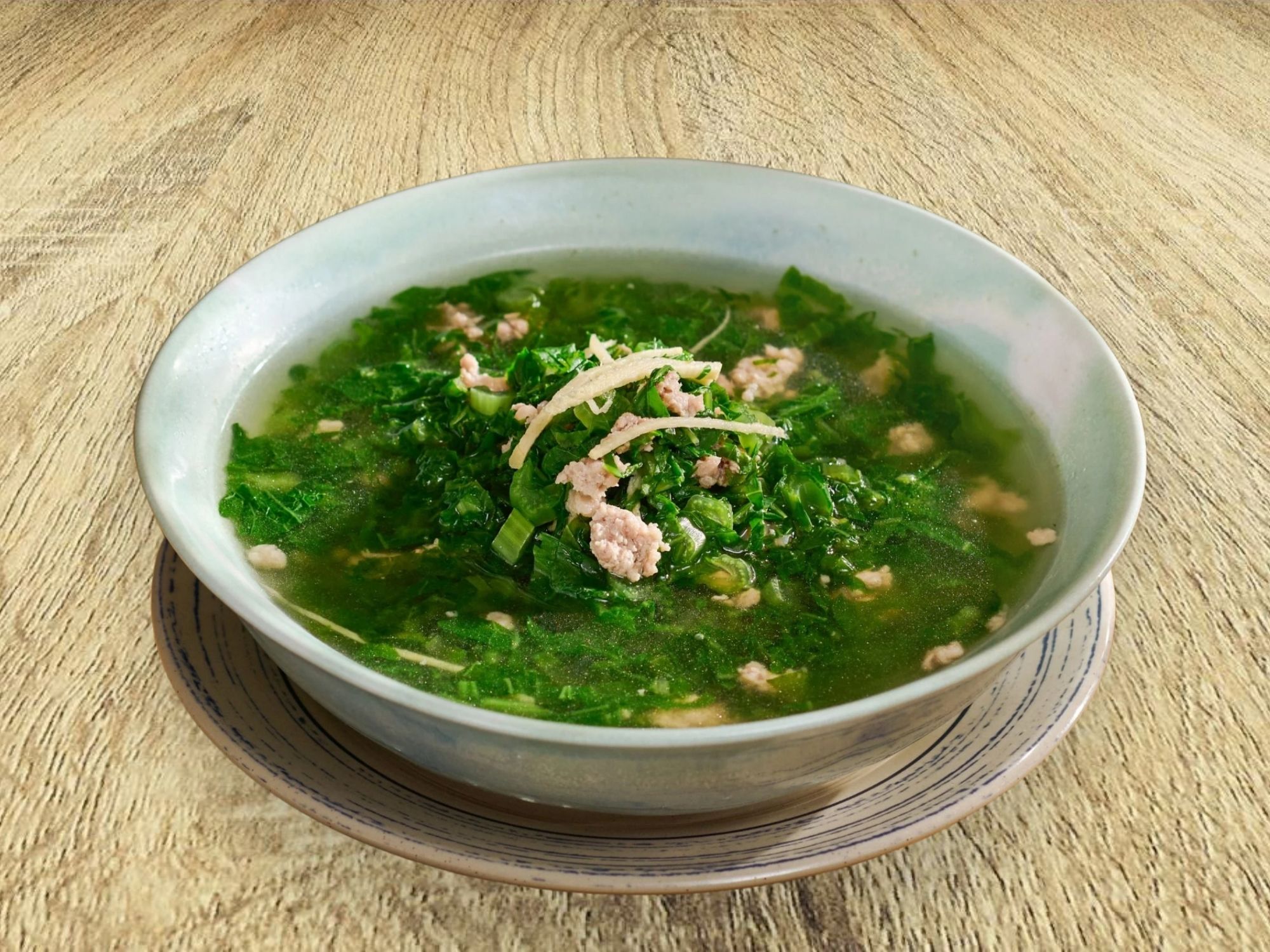 Canh cải thịt bằm