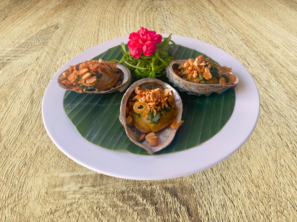 Bào ngư nướng mỡ hành