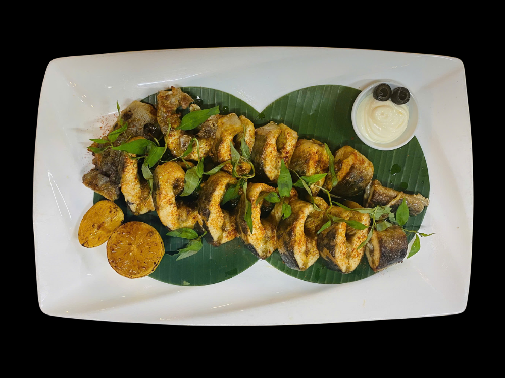 Cá tầm nướng dầu ô liu