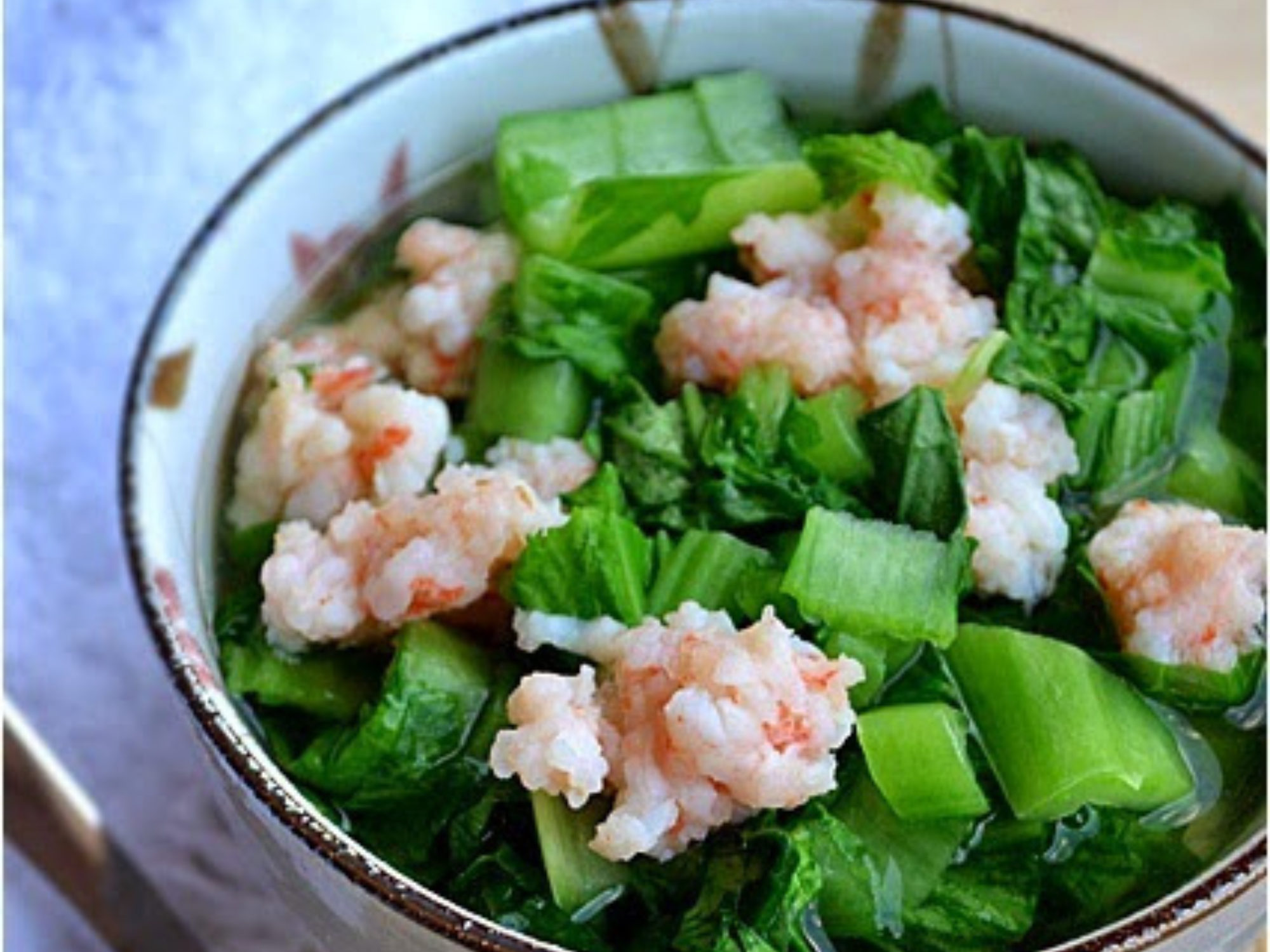 Canh cải nấu tôm