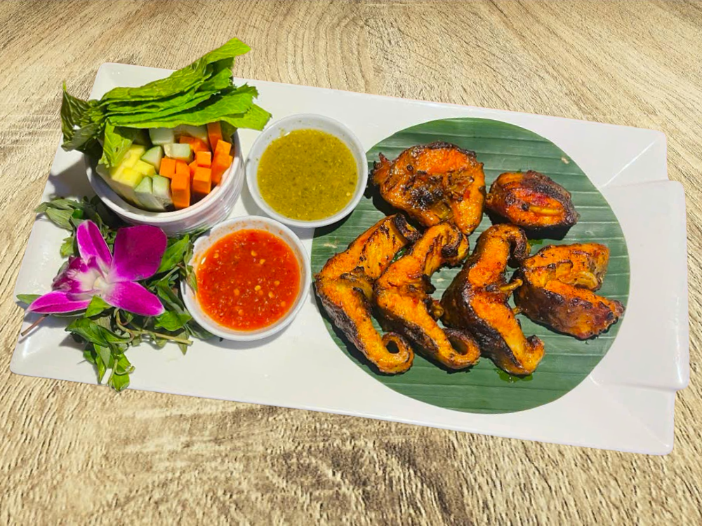 Cá tầm nướng muối ớt