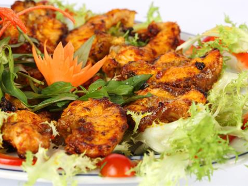 Cá tầm nướng nghệ