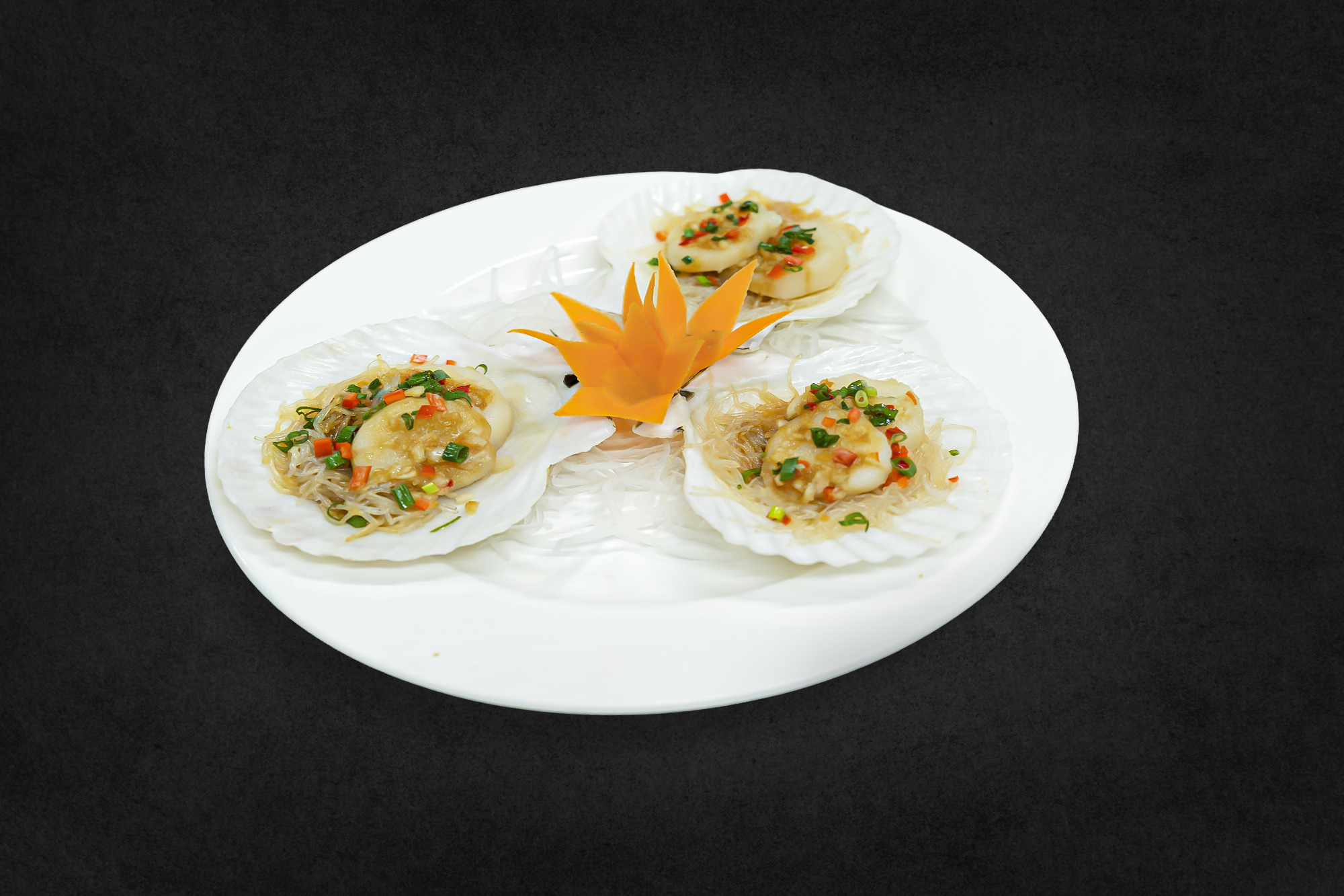 Cồi sò điệp hấp tỏi uyên ương