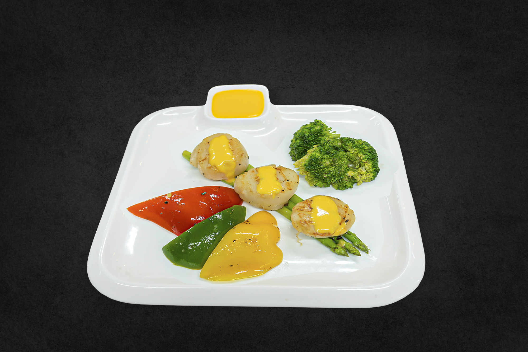 Cồi sò điệp áp chảo sốt chanh dây