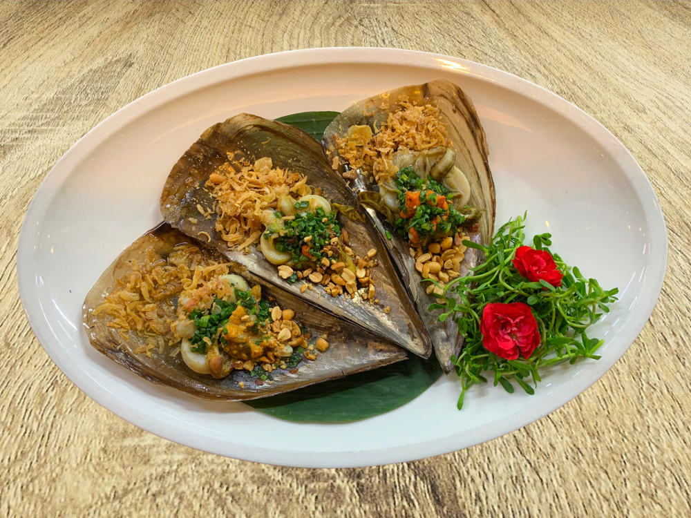 Cồi mây nướng mỡ hành 