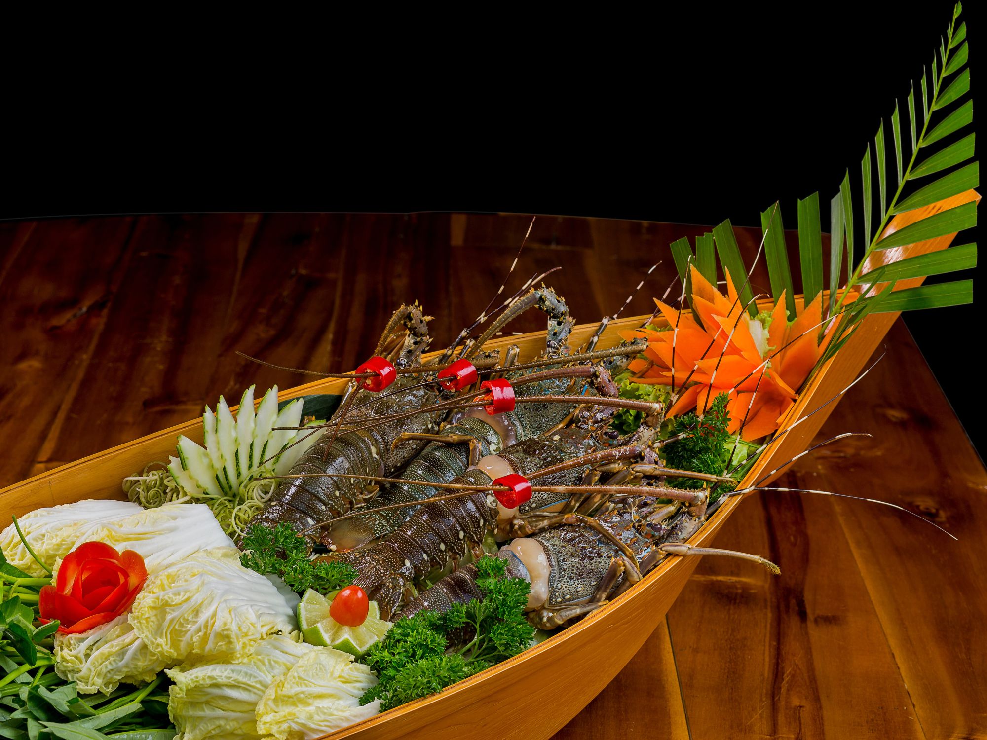 Lẩu thuyền tôm hùm (2 con)