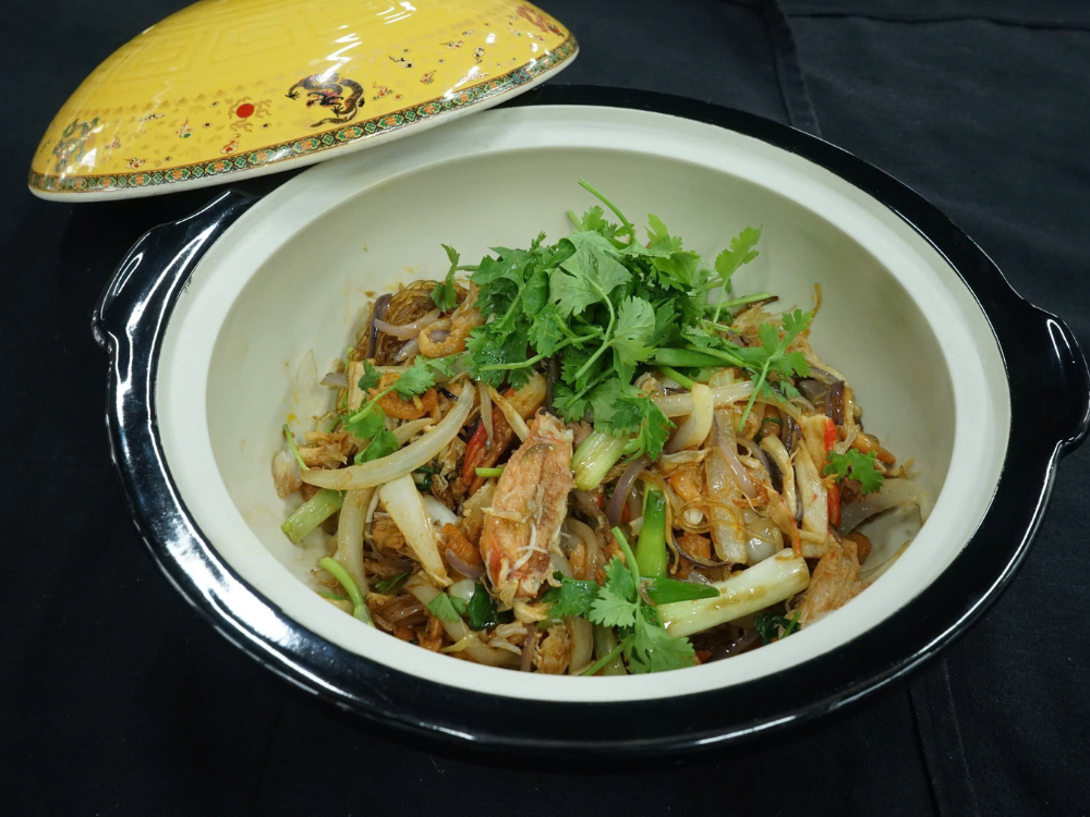 Miến xào thịt cua