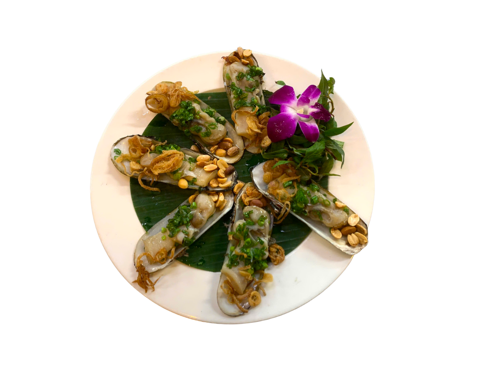 Ốc mã đao nướng mỡ hành