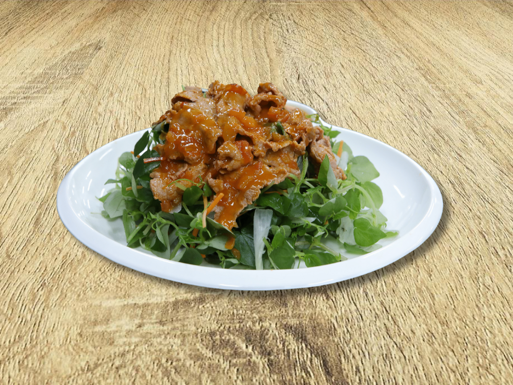 Rau càng cua trộn thịt bò